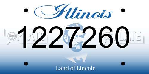 1227260 Illinois License Plate