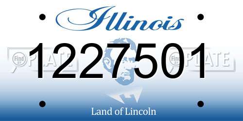 1227501 Illinois License Plate