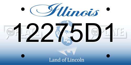 12275D1 Illinois License Plate