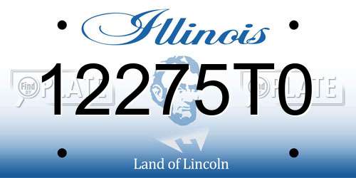 12275T0 Illinois License Plate