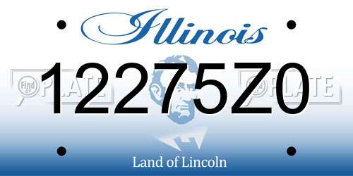 12275Z0 Illinois License Plate