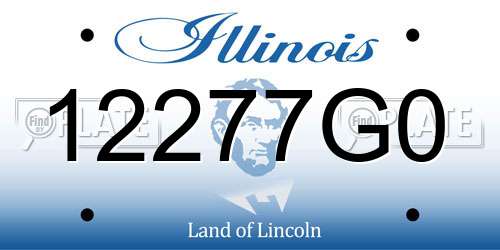 12277G0 Illinois License Plate