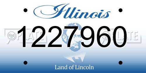 1227960 Illinois License Plate