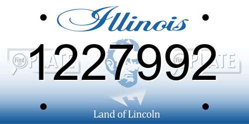 1227992 Illinois License Plate