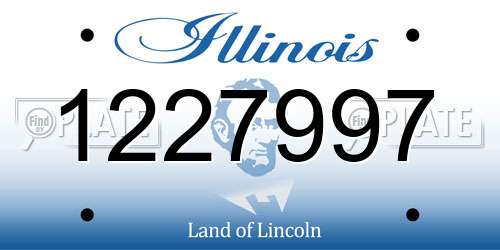 1227997 Illinois License Plate