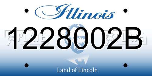 1228002B Illinois License Plate