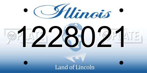 1228021 Illinois License Plate