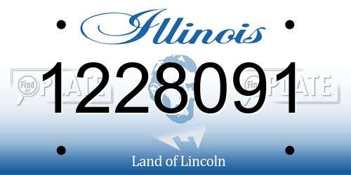 1228091 Illinois License Plate