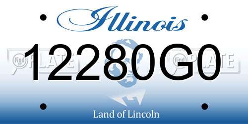12280G0 Illinois License Plate
