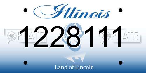 1228111 Illinois License Plate