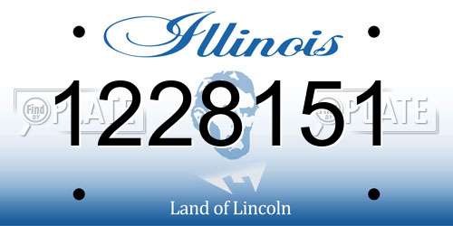 1228151 Illinois License Plate