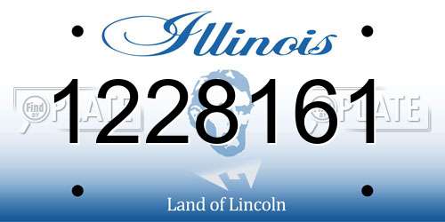 1228161 Illinois License Plate