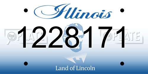 1228171 Illinois License Plate