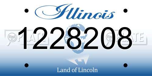 1228208 Illinois License Plate