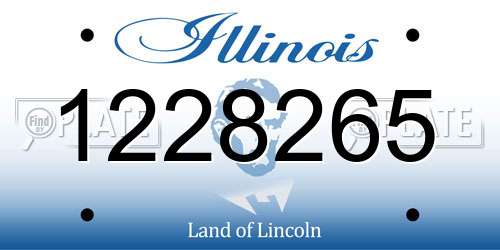 1228265 Illinois License Plate