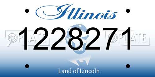 1228271 Illinois License Plate