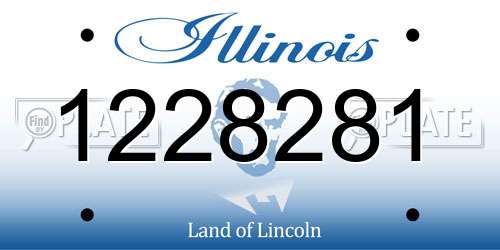 1228281 Illinois License Plate