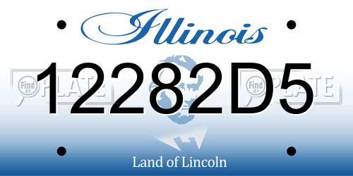 12282D5 Illinois License Plate