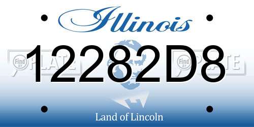 12282D8 Illinois License Plate