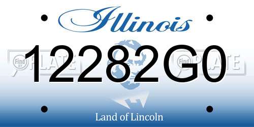 12282G0 Illinois License Plate