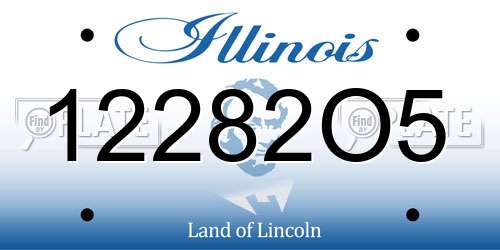 12282O5 Illinois License Plate