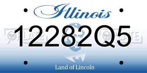 12282Q5 Illinois License Plate