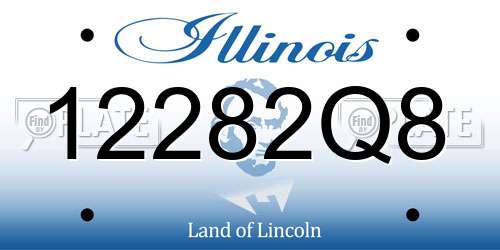 12282Q8 Illinois License Plate