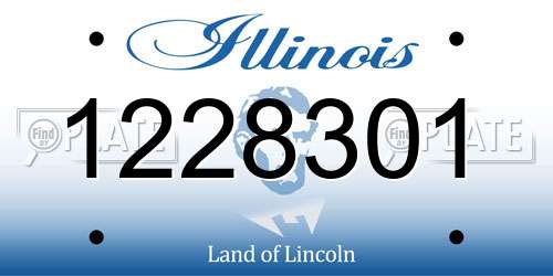 1228301 Illinois License Plate