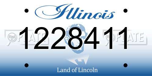 1228411 Illinois License Plate