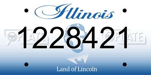 1228421 Illinois License Plate