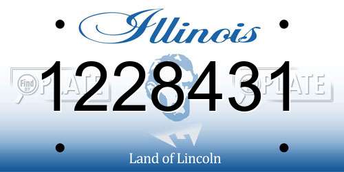 1228431 Illinois License Plate