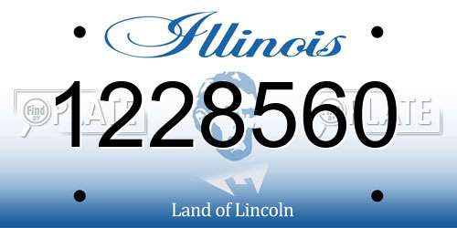 1228560 Illinois License Plate