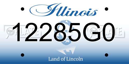 12285G0 Illinois License Plate
