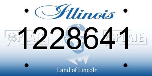 1228641 Illinois License Plate