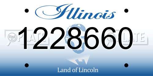 1228660 Illinois License Plate