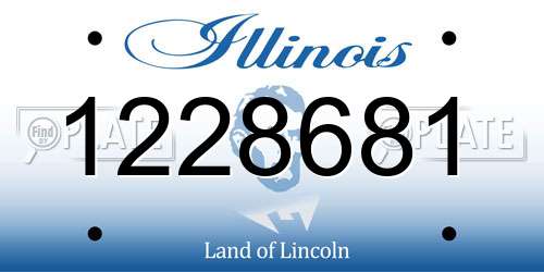 1228681 Illinois License Plate