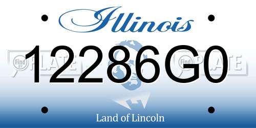 12286G0 Illinois License Plate