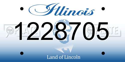 1228705 Illinois License Plate
