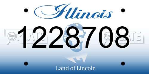 1228708 Illinois License Plate