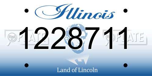 1228711 Illinois License Plate