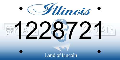 1228721 Illinois License Plate