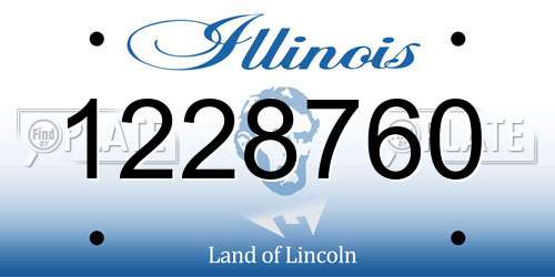 1228760 Illinois License Plate