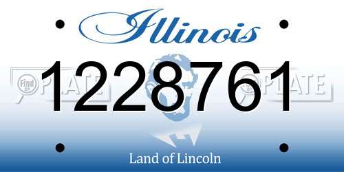1228761 Illinois License Plate