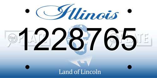 1228765 Illinois License Plate