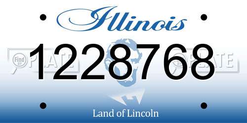 1228768 Illinois License Plate