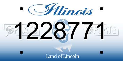 1228771 Illinois License Plate