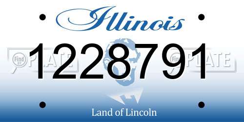 1228791 Illinois License Plate