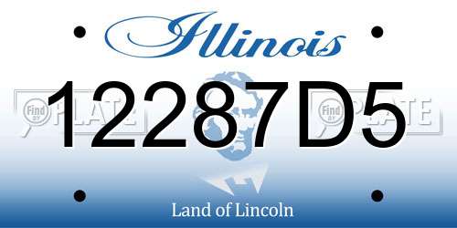 12287D5 Illinois License Plate