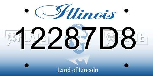 12287D8 Illinois License Plate