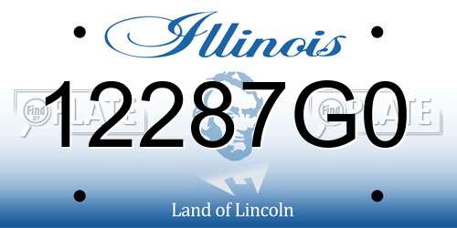 12287G0 Illinois License Plate